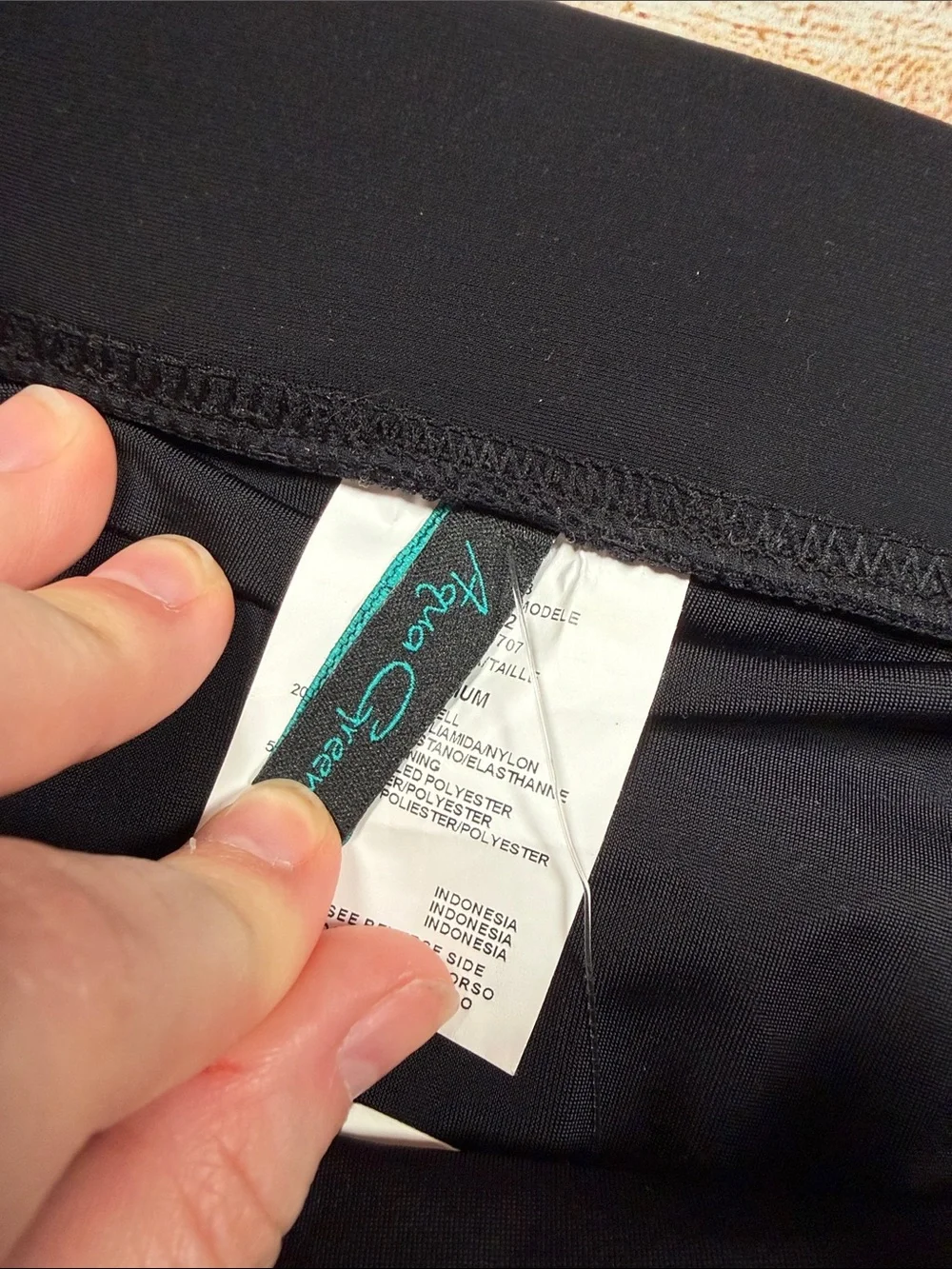 NWT‎ Aqua Green Black Swim Skirt Bikini Bottom